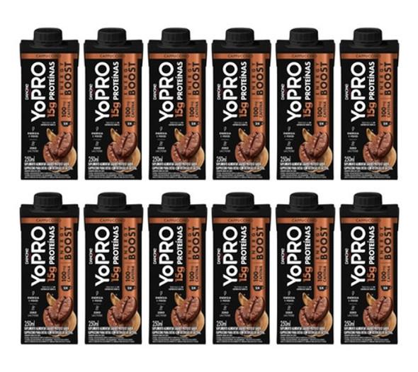 Kit C/12 Bebida Láctea Yopro 15g Proteínas Cappuccino 250ml 0 Kit C/12 Bebida Láctea Yopro 15g Proteínas Cappuccino 250ml 0