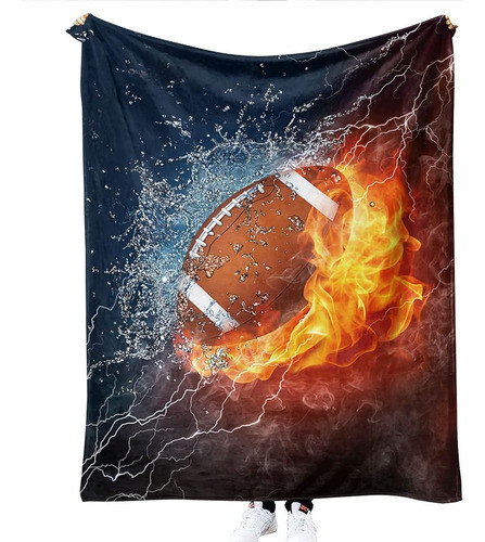 Manta De Fútbol Americano Irisbell Manta De Felpa Acogedora 0