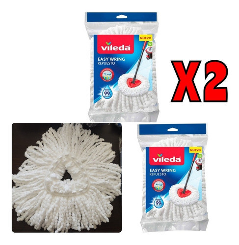 2 Repuestos Mopa Vileda Easy Wring Para Balde Centrífugo 1