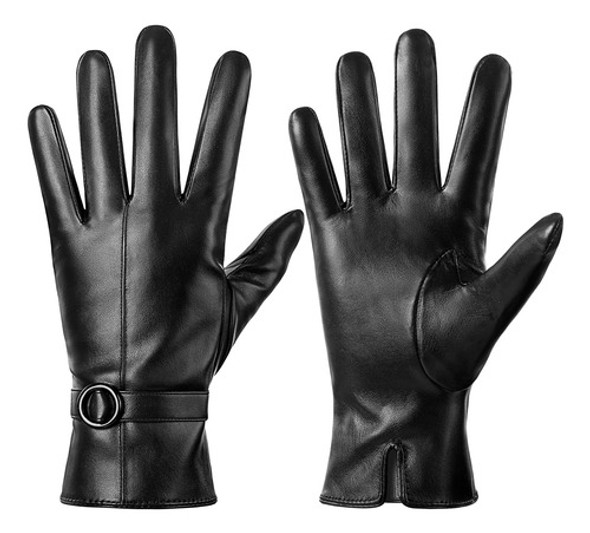Guantes De Cuero De Invierno Para Mujer Mensajes De Texto De 0