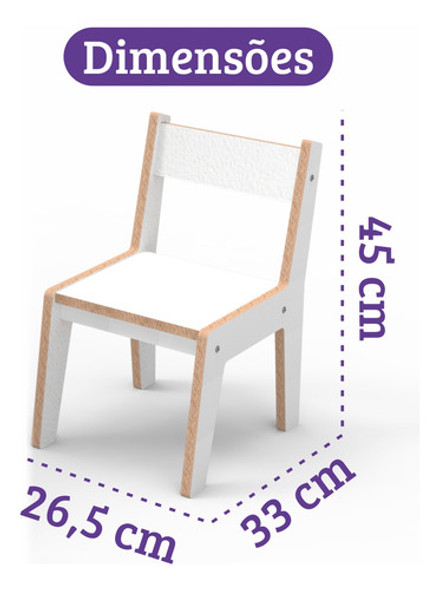 Cadeirinha Infantil De Madeira Cadeira Para Crianças Mdf 1