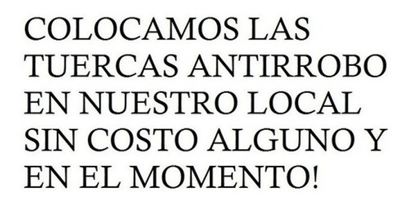 Tuerca Seguridad Antirrobo Para I3  H/m Farad 1 Tuerca Seguridad Antirrobo Para I3  H/m Farad 1