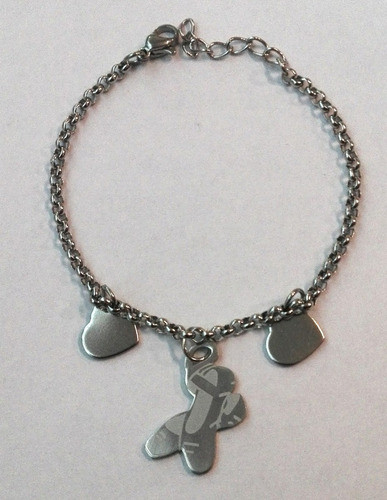 Acero Quirúrgico Pulsera Cadena Nena Danzas Corazón 1
