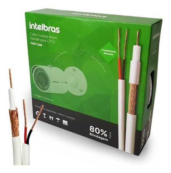 Cabo Cftv 4mm + 2px26 Awg 100m Fast Cam Fc80cbr Intelbras 0