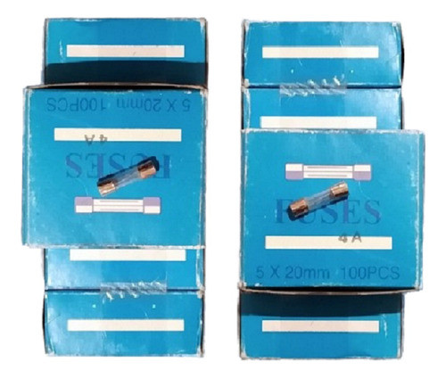 100 Fusibles De 4 Amper X 250v Vidrio 20 Mil Excel Calidad 0
