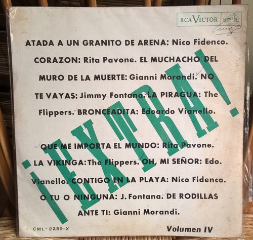 Extra Vol Iv Nico Fidenco Pavone Fontana Lp / Kktus 0