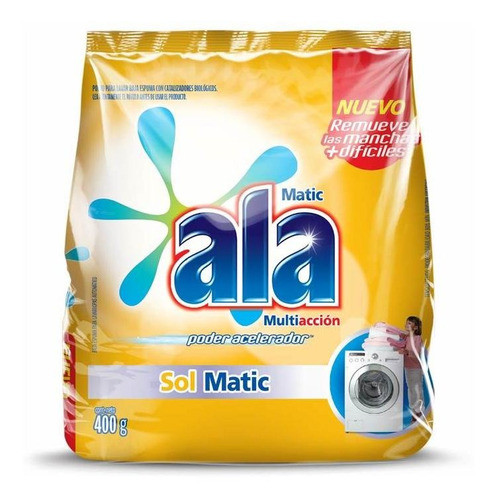 Pack X 12 Unid. Jabon En Polvo  Matic Sol 400 Gr Ala Jabone 0