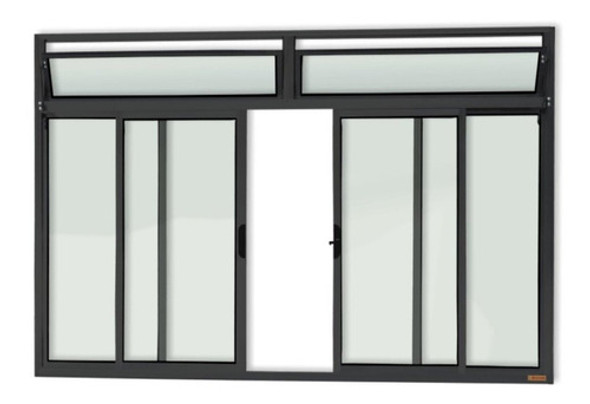 Janela Plus 4 Folhas Com Bandeira Vidro Liso 100cm X Wt 0 Janela Plus 4 Folhas Com Bandeira Vidro Liso 100cm X Wt 0