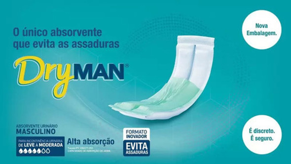 Absorvente Geriátrico Urinário Masculino Dryman 1