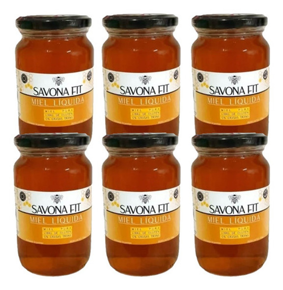 Miel Liquida Savona Fit Sin Tacc 6 Frascos X 500 Gr 0 Miel Liquida Savona Fit Sin Tacc 6 Frascos X 500 Gr 0