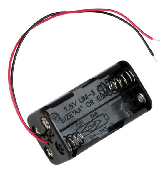 10 Portapilas Aa X4 (2+2) Con Cable De 15cm 0