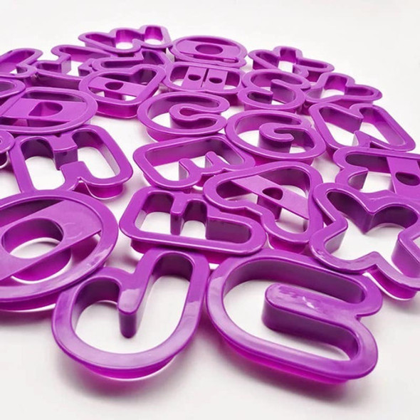 Cortante Molde X26 Letras Grandes De Plástico Repostería 1