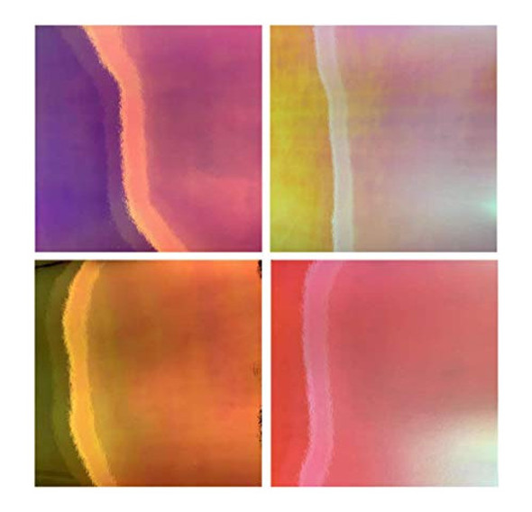 Vinilo Adhesivo Permanente Holográfico Opalino Cromado 12 X 1