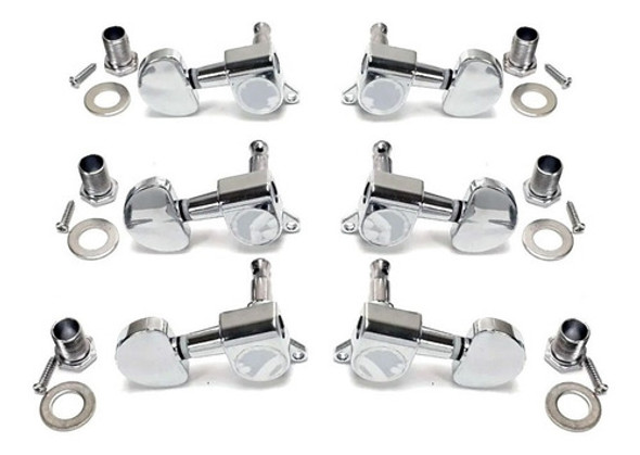 Tarraxa Blindada Para Violão Aço Jogo Completo 6pçs 0 Tarraxa Blindada Para Violão Aço Jogo Completo 6pçs 0