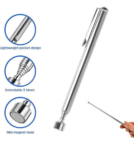 Pesca Tuerca Imantado 60 Cm Telescopico Expandible Magnetico 0