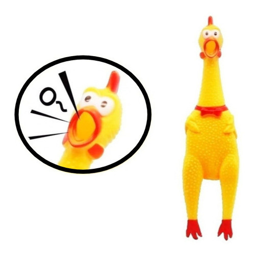 Brinquedo Pet Mordedor Borracha Frango Galinha Pequeno 0