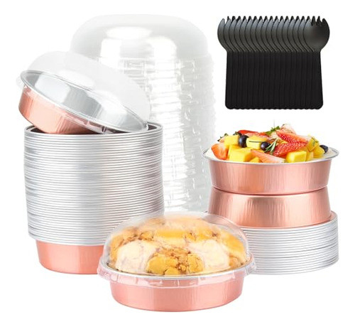 Moldes Pequeños Para Tartas Lnyzqus De 8 Onzas Con Tapa, Paq 1