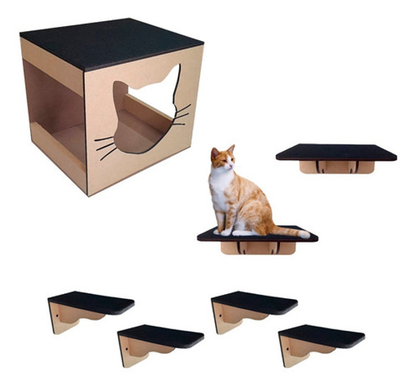 Playground Para Gatos De Madeira Mdf 7 Itens Envio Rápido 0