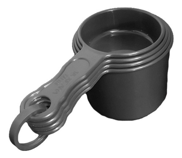 Kit Confeitaria Xícaras De Medidas Plástica C/ 4 Peças Preto 1