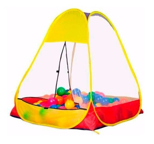 Pelotero Infantil Piramide Autoarmable Con 75 Pelotas 0