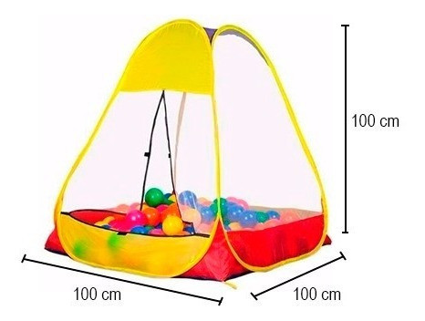 Pelotero Infantil Piramide Autoarmable Con 75 Pelotas 1