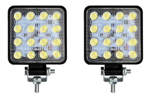 Kit 2 Faros Luz 16 Leds Auxiliar Moto Cuatriciclo Arenero 0