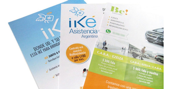 250 Folletos 10x15 Simple Faz Color Papel Obra 90grs 0