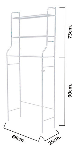 Organizador Metálico 3 Estantes Sobre Lavarropas Premium 1