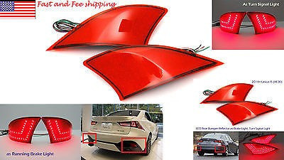 Len Rojo Luz De Freno Led Trasera Reflector Paragolpes Niebl 1