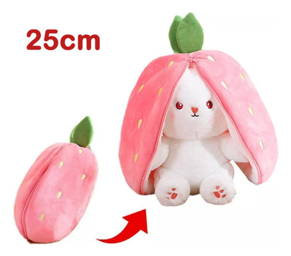 Brinquedo De Pelúcia, Coelho Cenoura/coelho Morango 25cm - 1