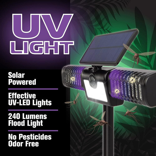Monster Solar Bug Zapper 2in1 Luz De Inundación Solar Solar 1