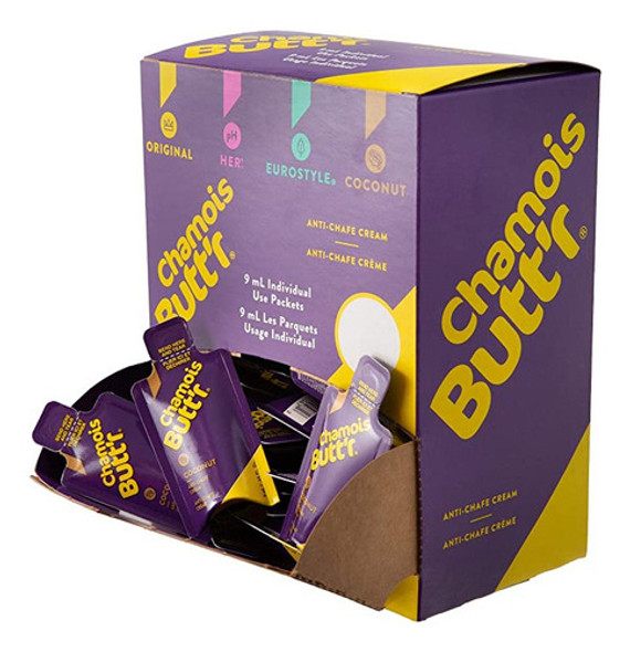 Chamois Butt'r Crema Anti-chafe De Coco, 0.3 fl Oz Paq. 1 Chamois Butt'r Crema Anti-chafe De Coco, 0.3 fl Oz Paq. 1