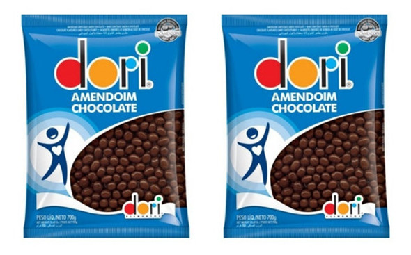 Amendoim Confeitado De Chocolate Saboroso Kit 2 Unid De 700g 0