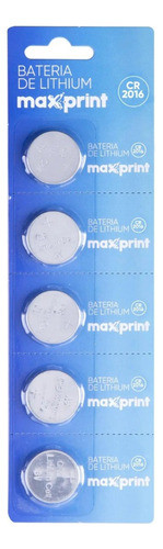 10 Baterias Pilhas Botão Maxprint Cr2016 2 Cartelas C/5 Uni 1