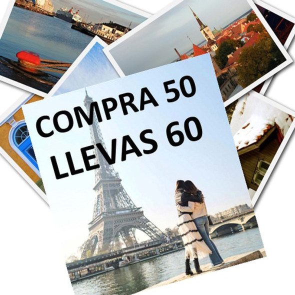 Revelado Impresión Digital Fotos 50 13x18 Sin Bordes Blancos 0