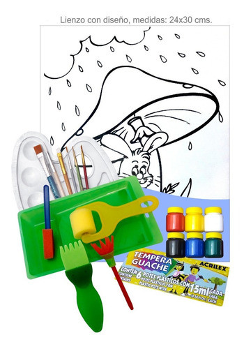 Set De Pinturas Acrilex Para Niños. 1
