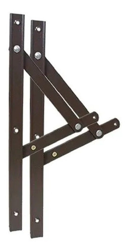 Articulação Max Ar Marrom Janela Madeira Alumínio 250mm Par 0