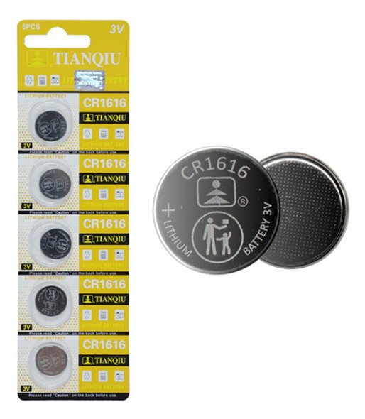 Pack 5 Pilas Boton Cr 1616 3v Alarma Reloj Balanza Controles 0