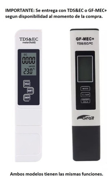 Medidor Digital Tds Y Ec Electroconductividad Retroiluminado 1