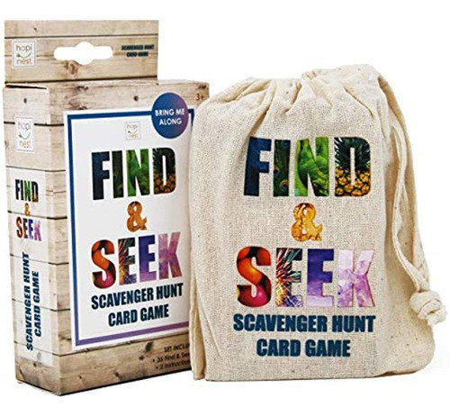 Hapinest Find And Seek Scavenger Hunt Juego De Cartas De Int 0