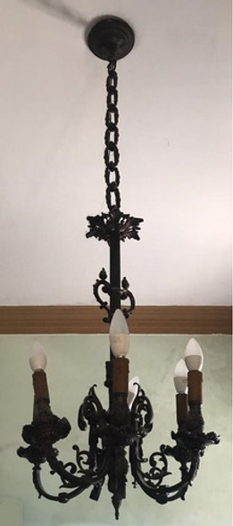 Araña Candelabro Antiguo De Techo - Funcionando 1