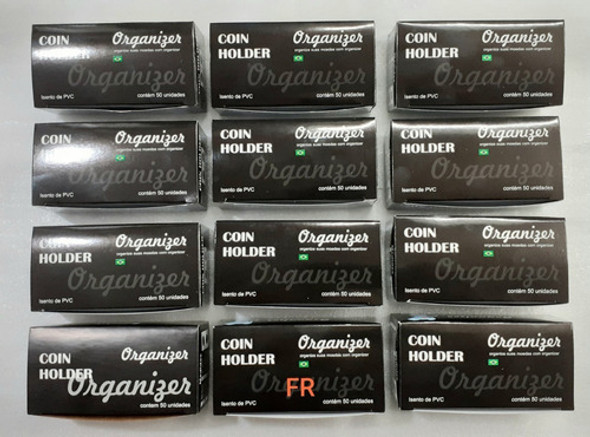 15x Caixas Coin Holder Organizer 750 Unidades 0