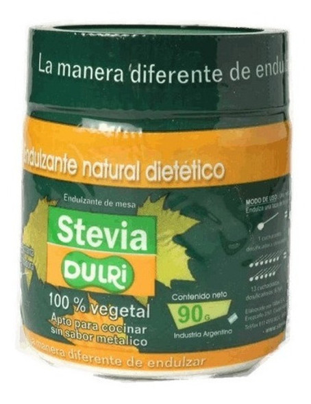 Stevia Dulri En Polvo 90g 100% Vegetal Sin T.a.c.c 0