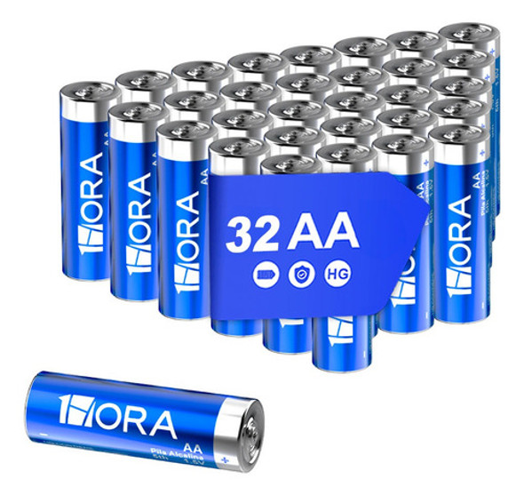 Pilhas Alcalinas Aa 1.5v 1hora Pacote Com 32 Unidades 0