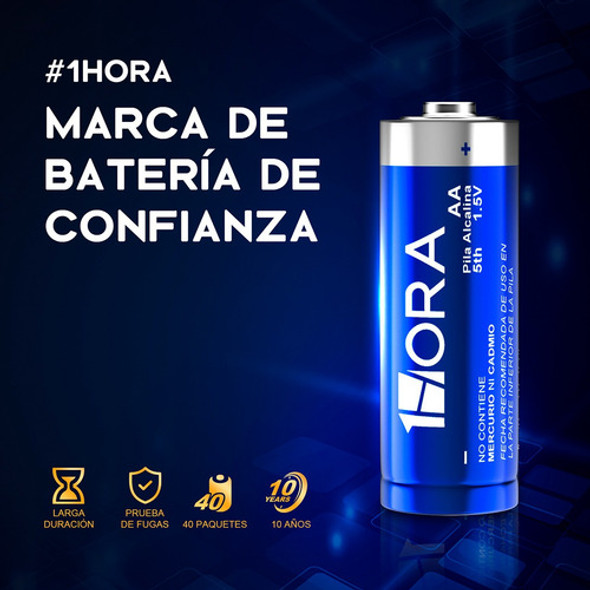 Pilhas Alcalinas Aa 1.5v 1hora Pacote Com 32 Unidades 1