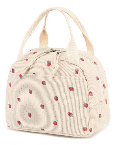 Bolso De Almuerzo Corduroy Reusable Grande Para Todos 0