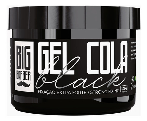 Gel Cola Black Big Barber 300g Preto Cobre Grisalhos 48 Unid 1 Gel Cola Black Big Barber 300g Preto Cobre Grisalhos 48 Unid 1