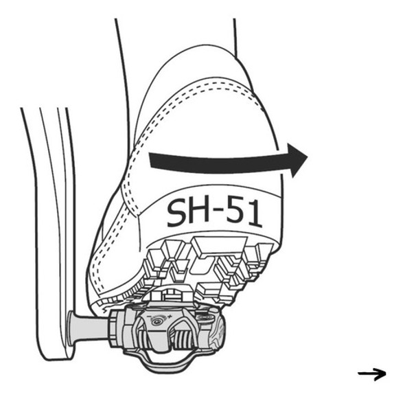 Taco / Taquinho Shimano P/ Pedal Mtb Sh51 - Lateral 1