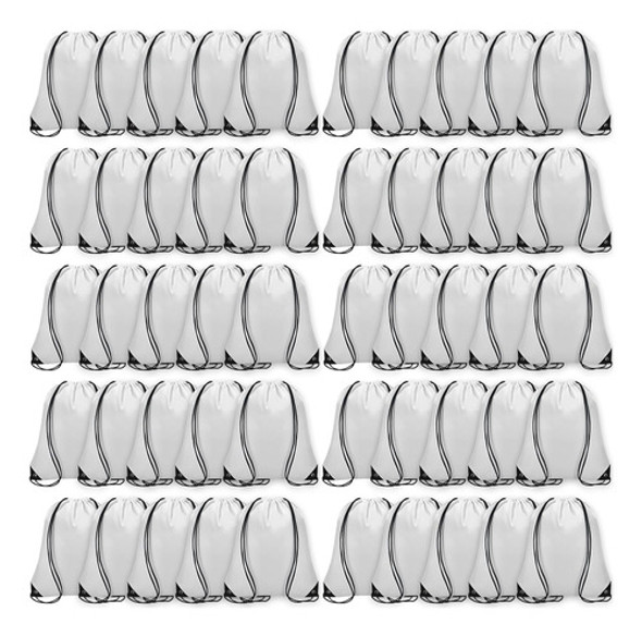 Bolsas De Poliéster Para Gimnasio, 50 Unidades, Blanco 0