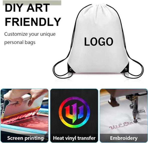 Bolsas De Poliéster Para Gimnasio, 50 Unidades, Blanco 1